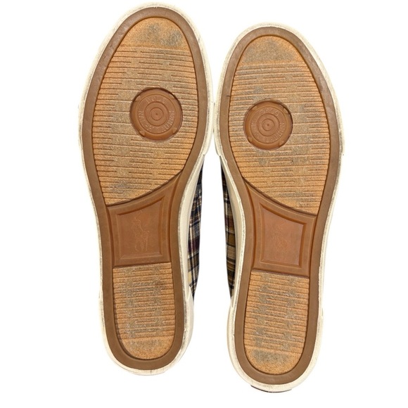 Polo by Ralph Lauren Grandpa Preppy Boat Beach Resort Casual Plaid Canvas Shoes - Picture 11 of 11